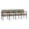 Lesro Lenox Wood 4 Seat Tandem Seating Wood Frame, Mocha, MD Farro Upholstery LW4103 - alternate 1